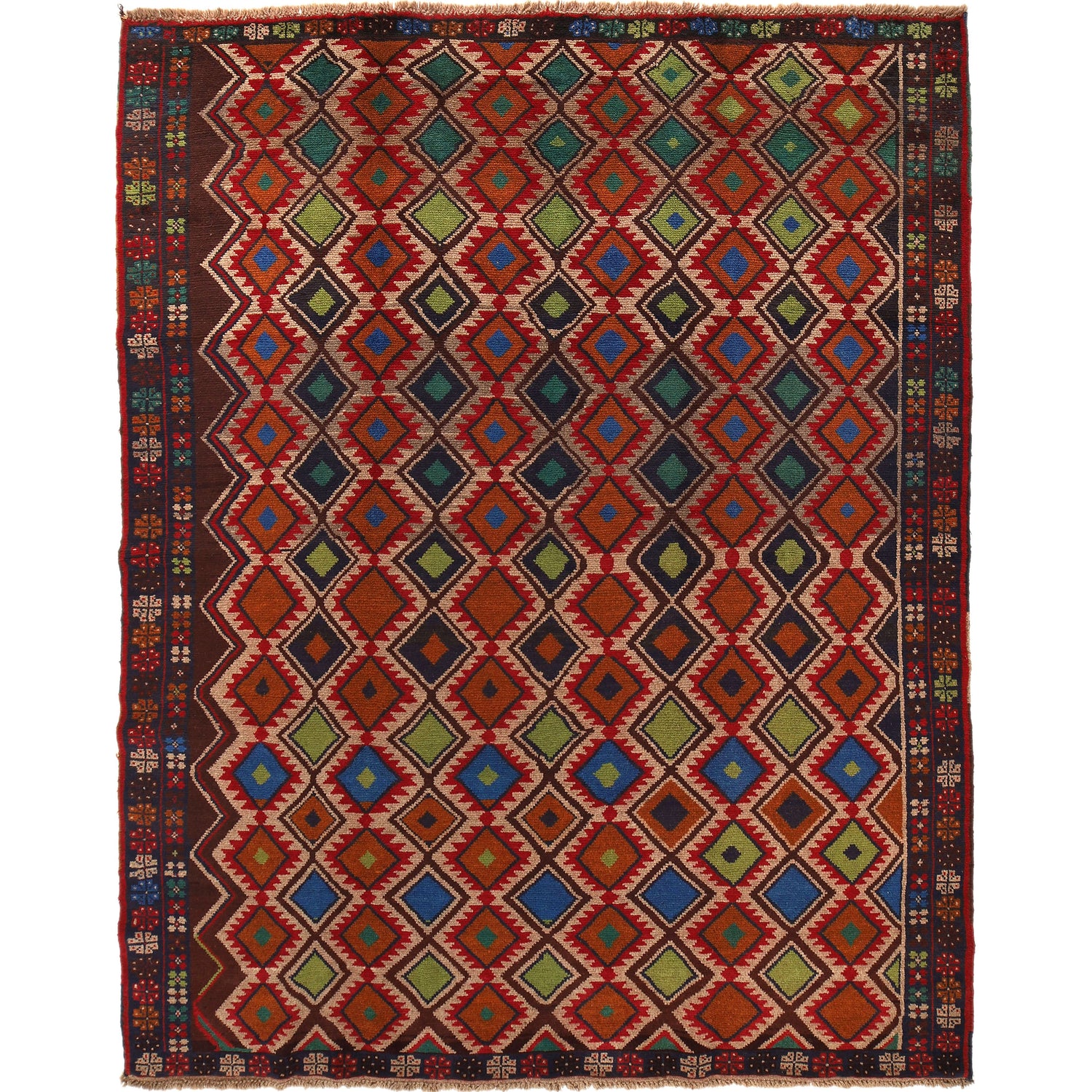 Handmade Kohistani Rug 6' 3" x 7' 10" ft / 190 x 240 cm - No. 2028