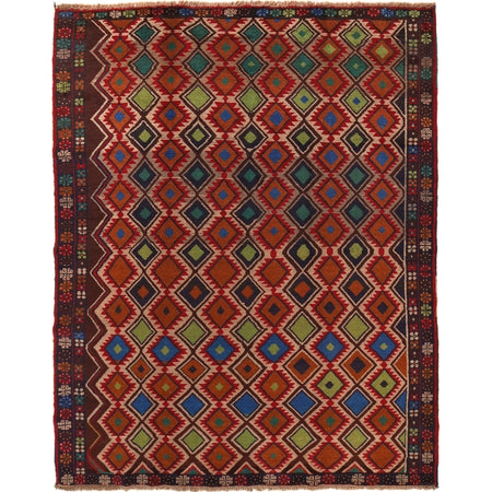 Handmade Kohistani Rug 6' 3" x 7' 10" ft / 190 x 240 cm - No. 2028