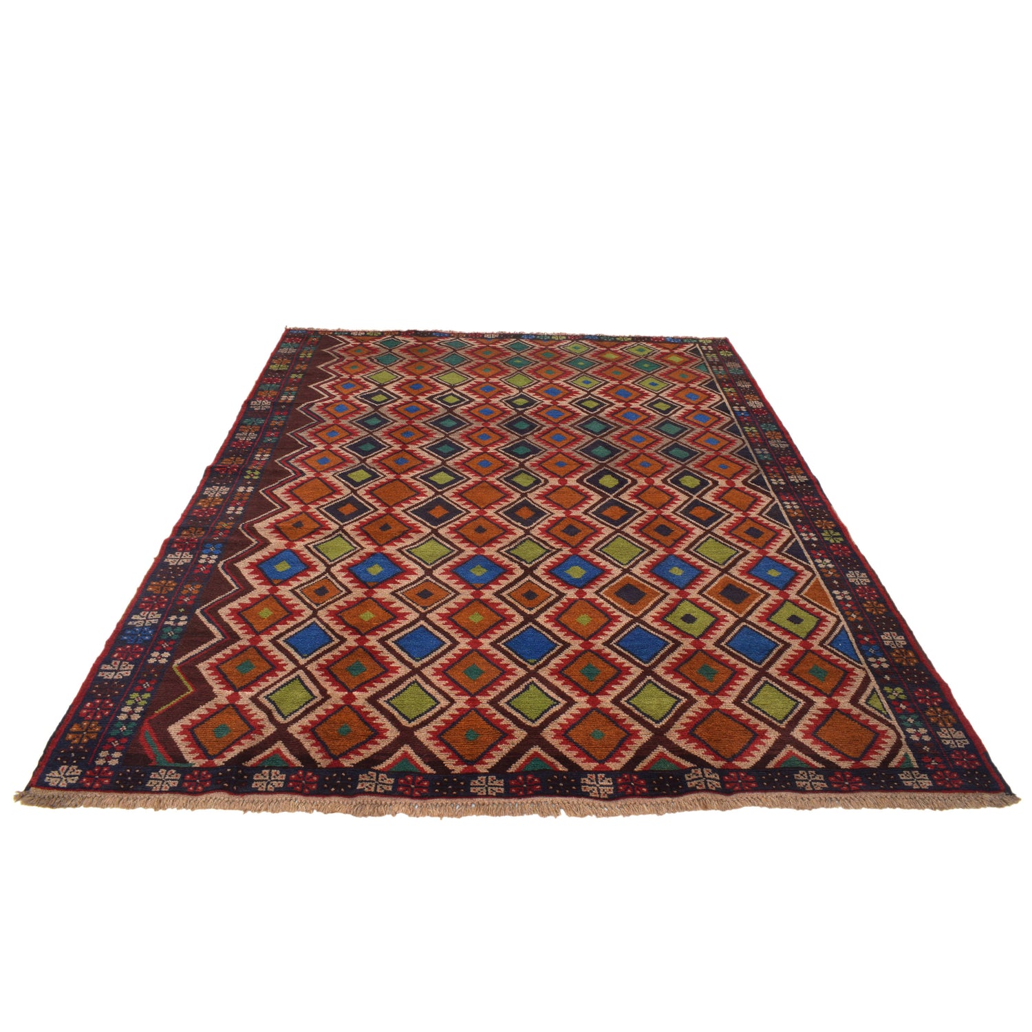 Handmade Kohistani Rug 6' 3" x 7' 10" ft / 190 x 240 cm - No. 2028