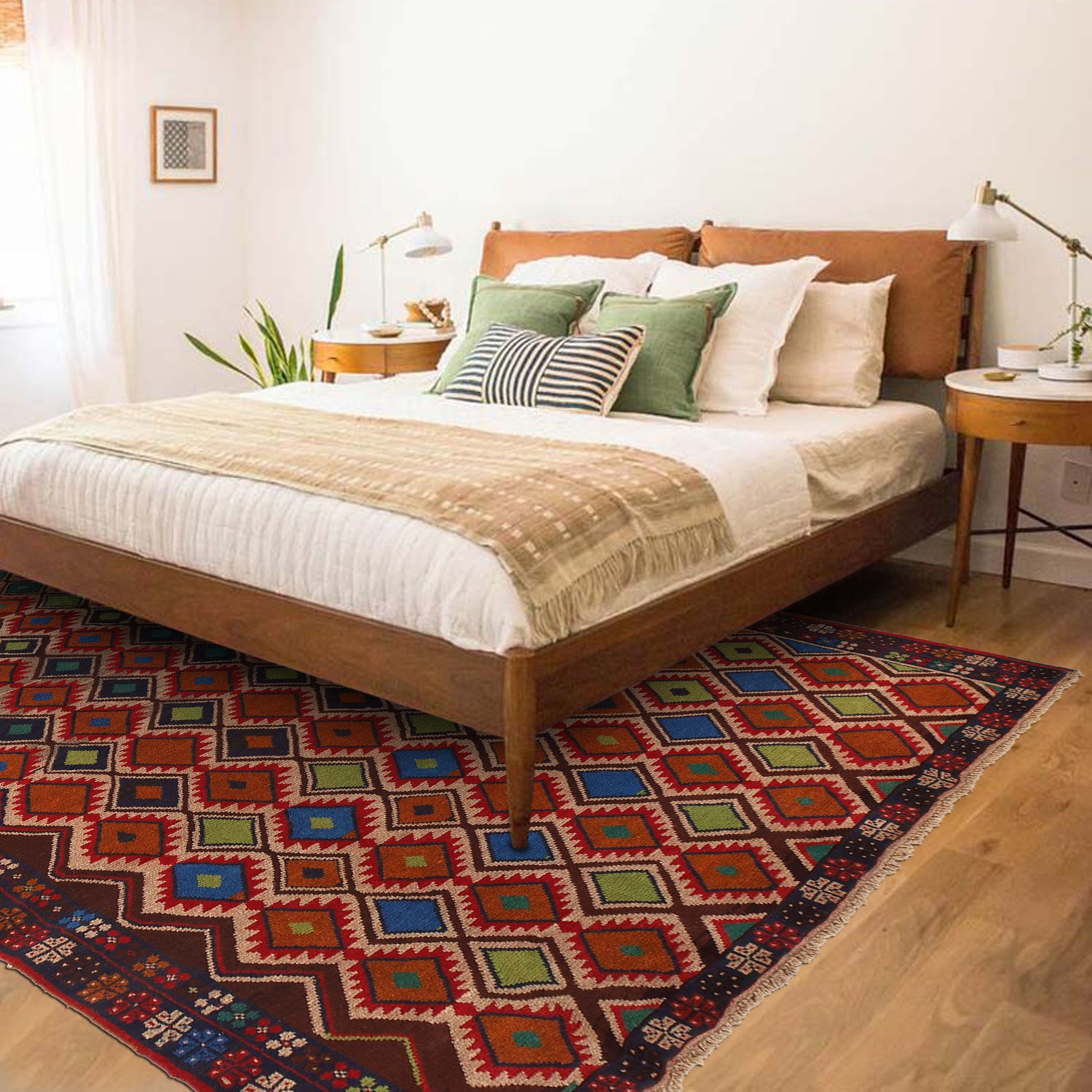 Handmade Kohistani Rug 6' 3" x 7' 10" ft / 190 x 240 cm - No. 2028