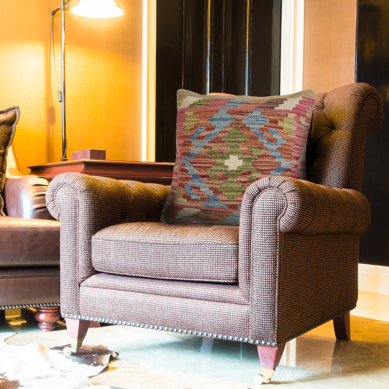 Kilim Cushion Covers for Your Home 1' 6" x 1' 6" ft / 45 x 45 cm - No. 21225