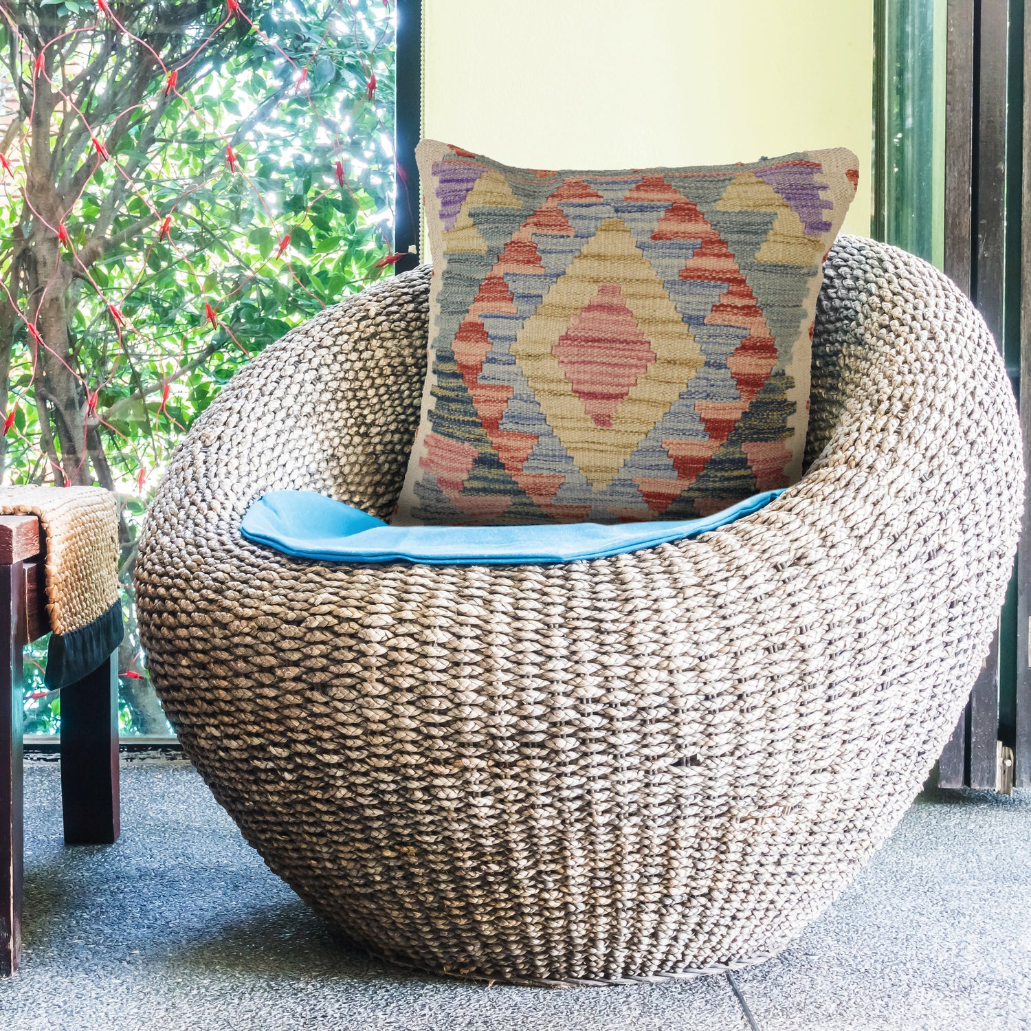 Kilim Cushion Covers for Your Home 1' 6" x 1' 5" ft / 45 x 44 cm - No. 21230