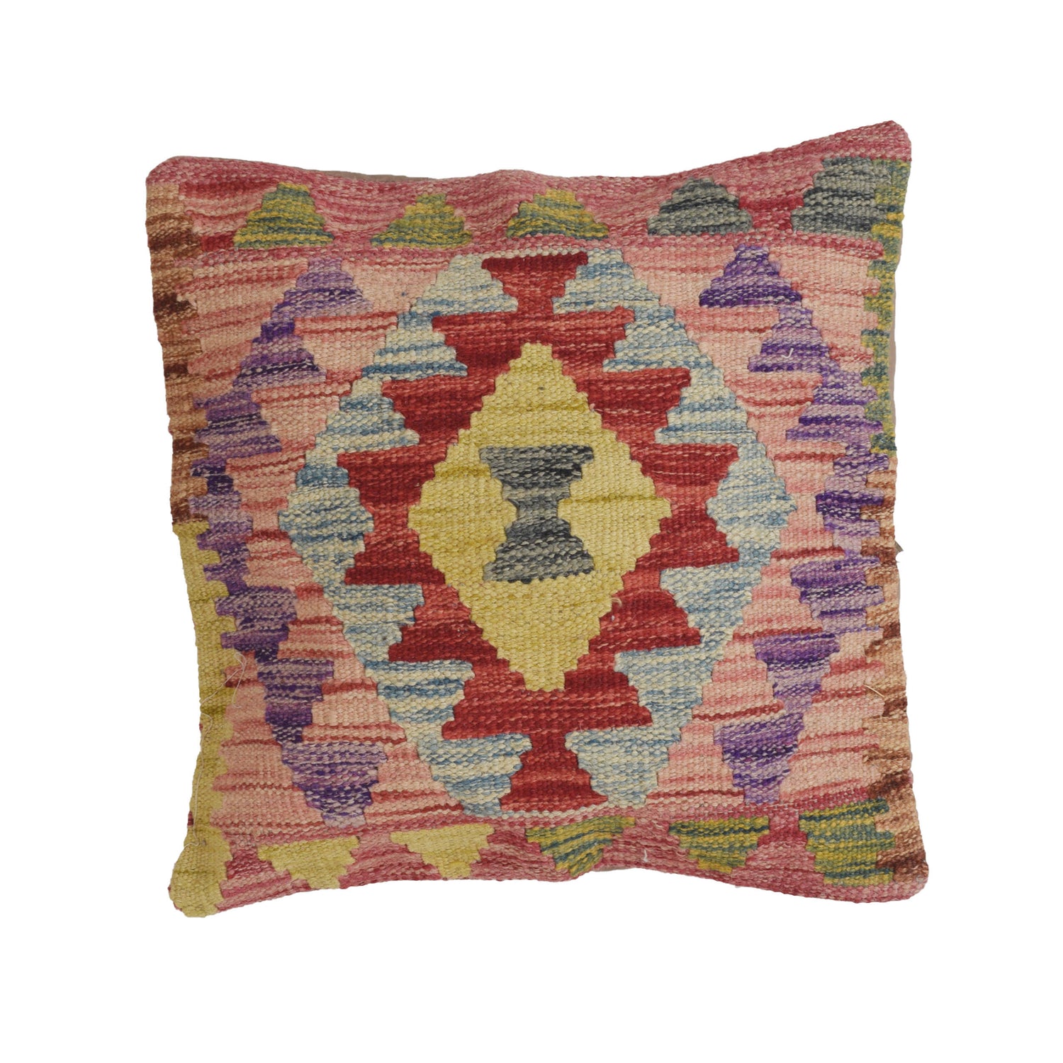 Afghan Kilim Cushion 1' 5" x 1' 5" ft / 44 x 44 cm - No. 21260