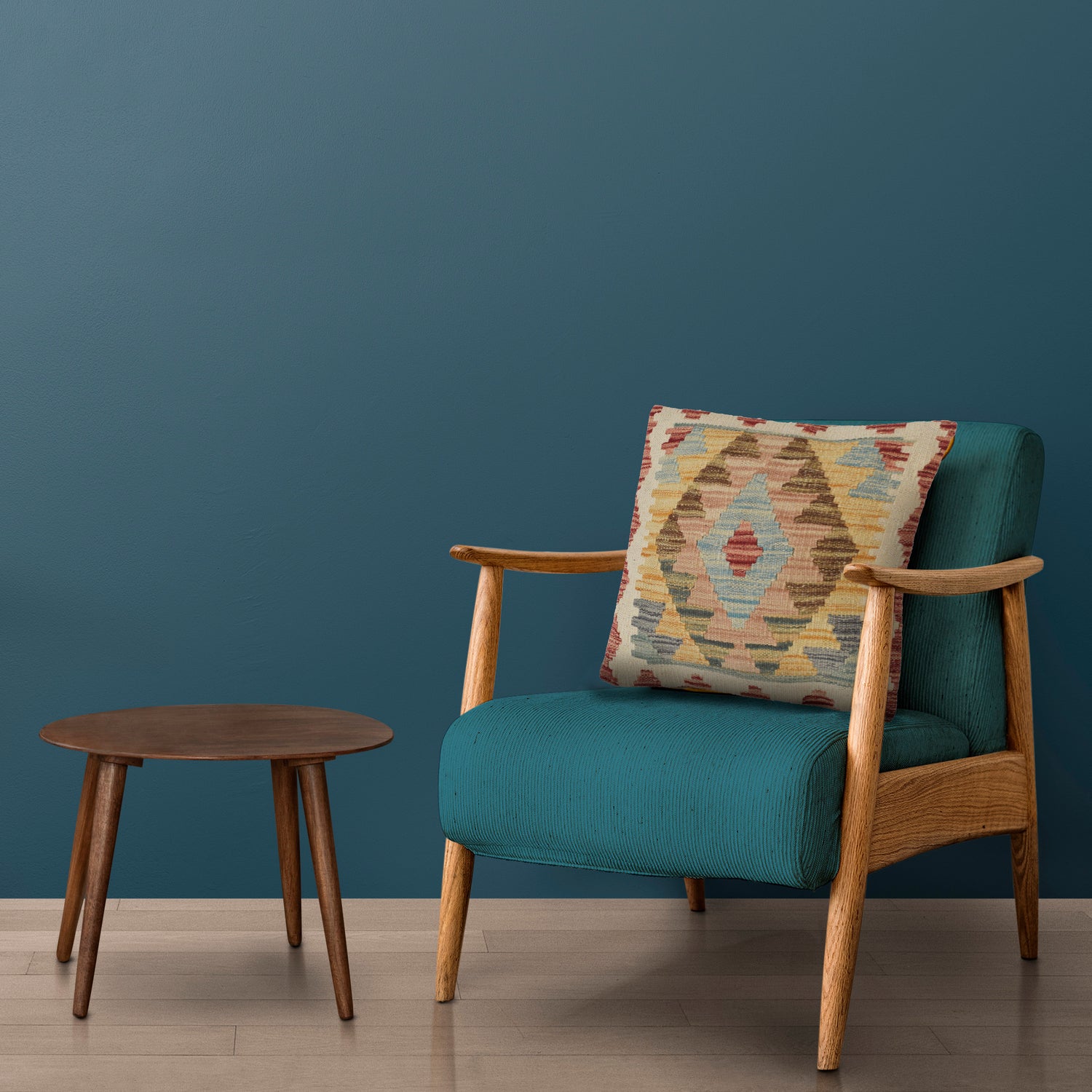 Afghan Kilim Cushion 1' 5" x 1' 5" ft / 43 x 43 cm - No. 22107