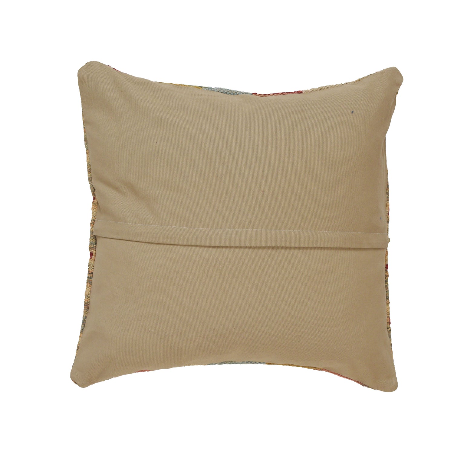 Square Size Kelim Cushion 1' 5" x 1' 5" ft / 44 x 42 cm - No. 22114