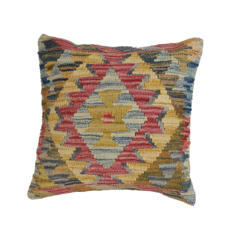 Turkish Design Kilim Cushion 1' 6" x 1' 6" ft / 45 x 45 cm - No. 22246