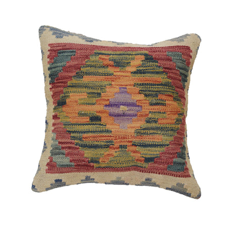 Turkish Design Kilim Cushion 1' 4" x 1' 4" ft / 41 x 41 cm - No. 22389