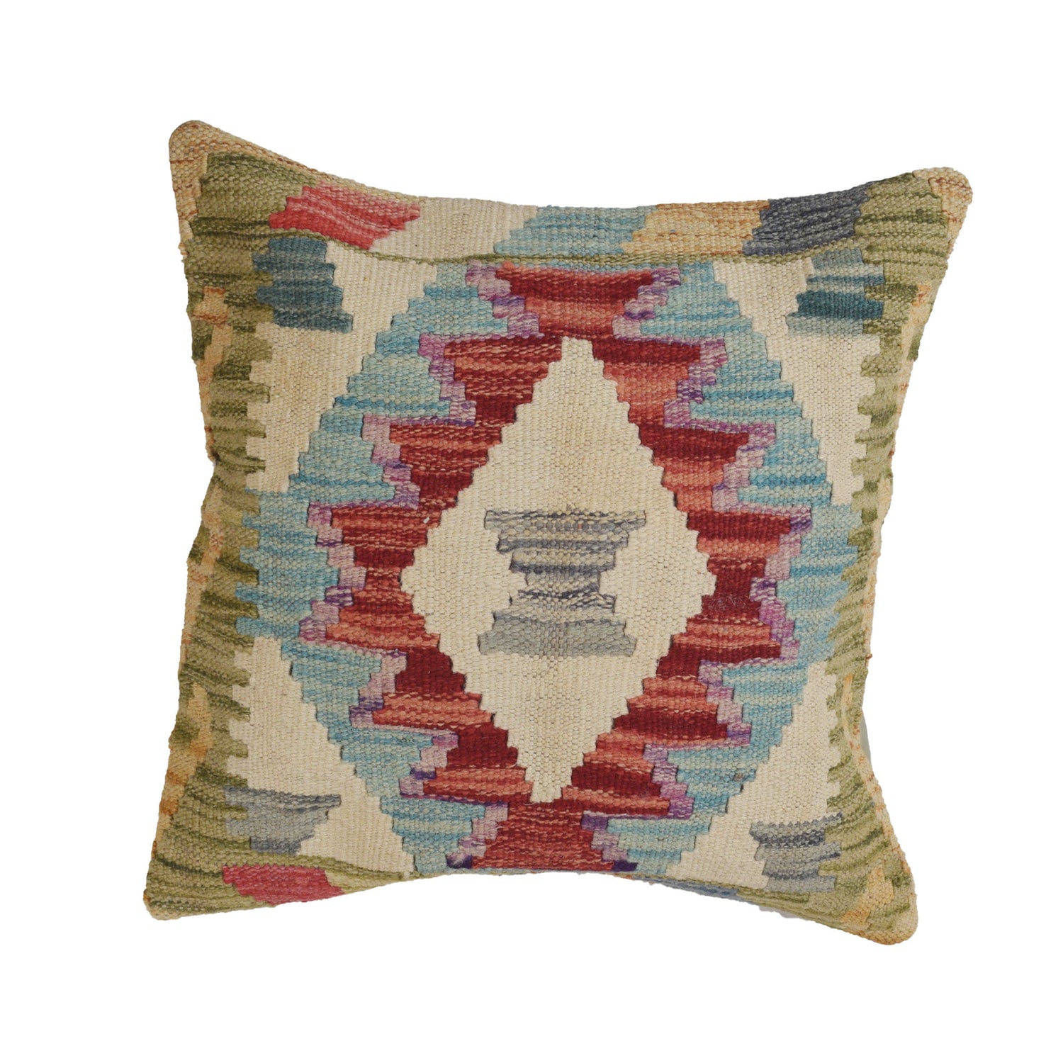 Vegetable Kilim Cushion Cover 1' 5" x 1' 6" ft / 44 x 45 cm - No. 23291