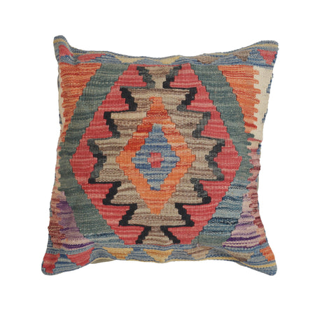 Hand Knotted Kilim Cushion 1' 5" x 1' 5" ft / 44 x 44 cm - No. 24084