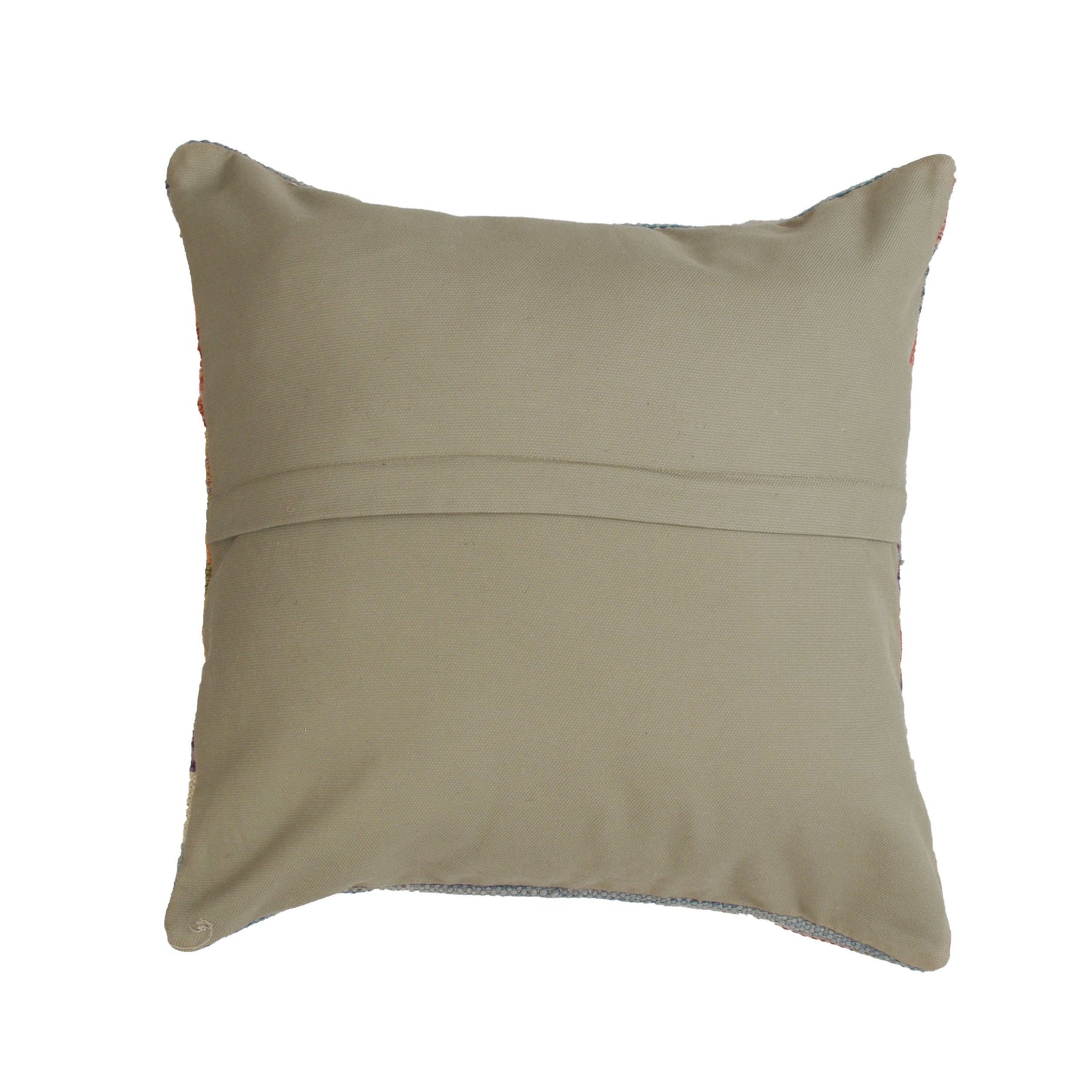 Square Size Kelim Cushion 1' 5" x 1' 5" ft / 44 x 44 cm - No. 24096
