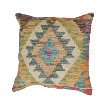 Hand Knotted Kilim Cushion 1' 6" x 1' 5" ft / 45 x 44 cm - No. 24099