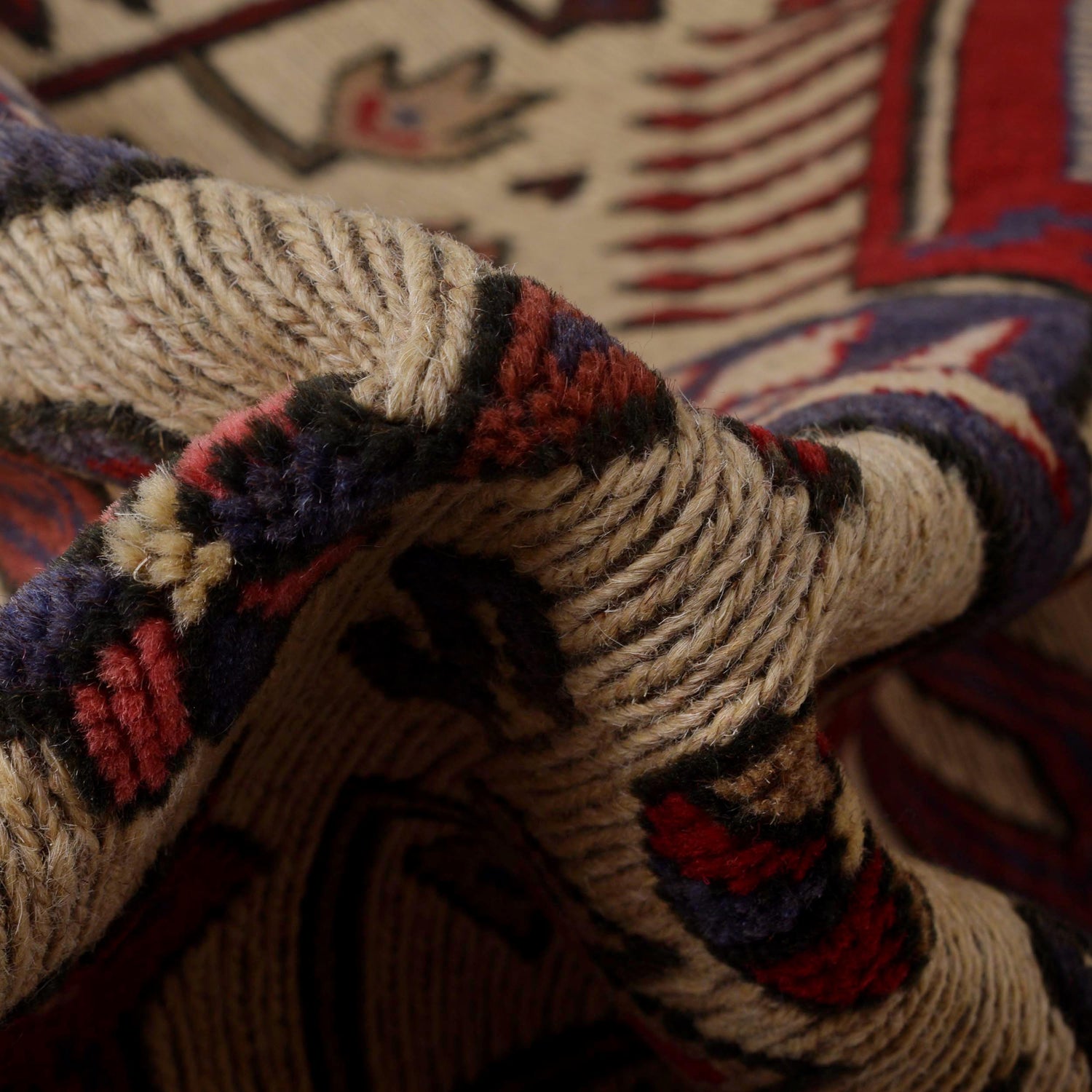 Oriental Barjasta Kilim Carpet 3' 10" x 6' 2" ft / 118 x 189 cm - No. 2491