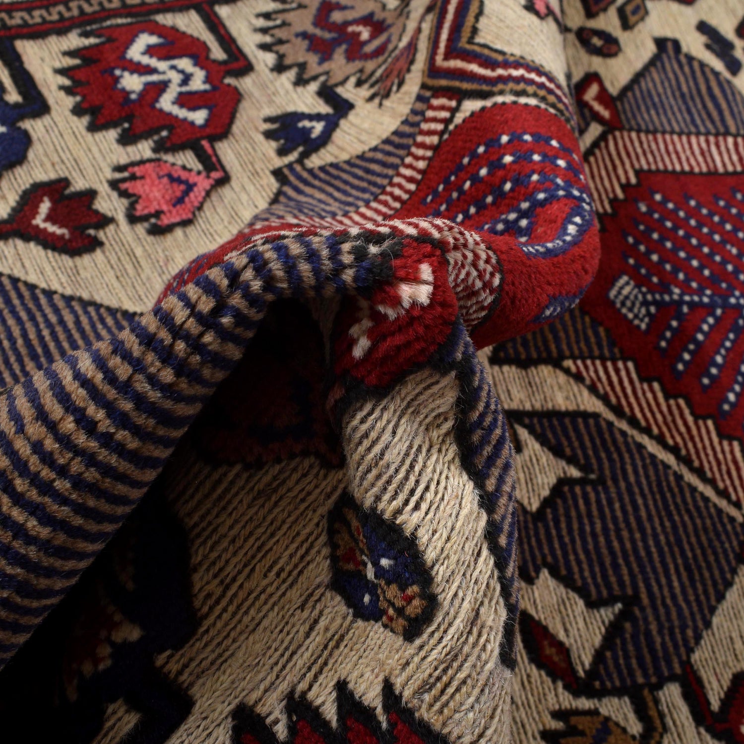 Oriental Barjasta Kilim Carpet 4' 0" x 5' 5" ft / 123 x 165 cm - No. 2495