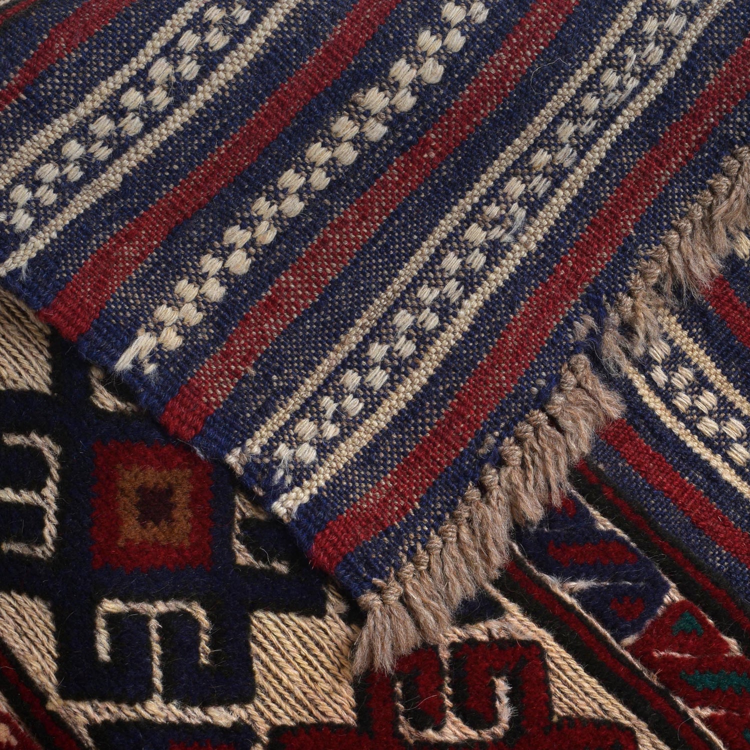 Oriental Barjasta Kilim Carpet 3' 11" x 5' 10" ft / 119 x 178 cm - No. 2524