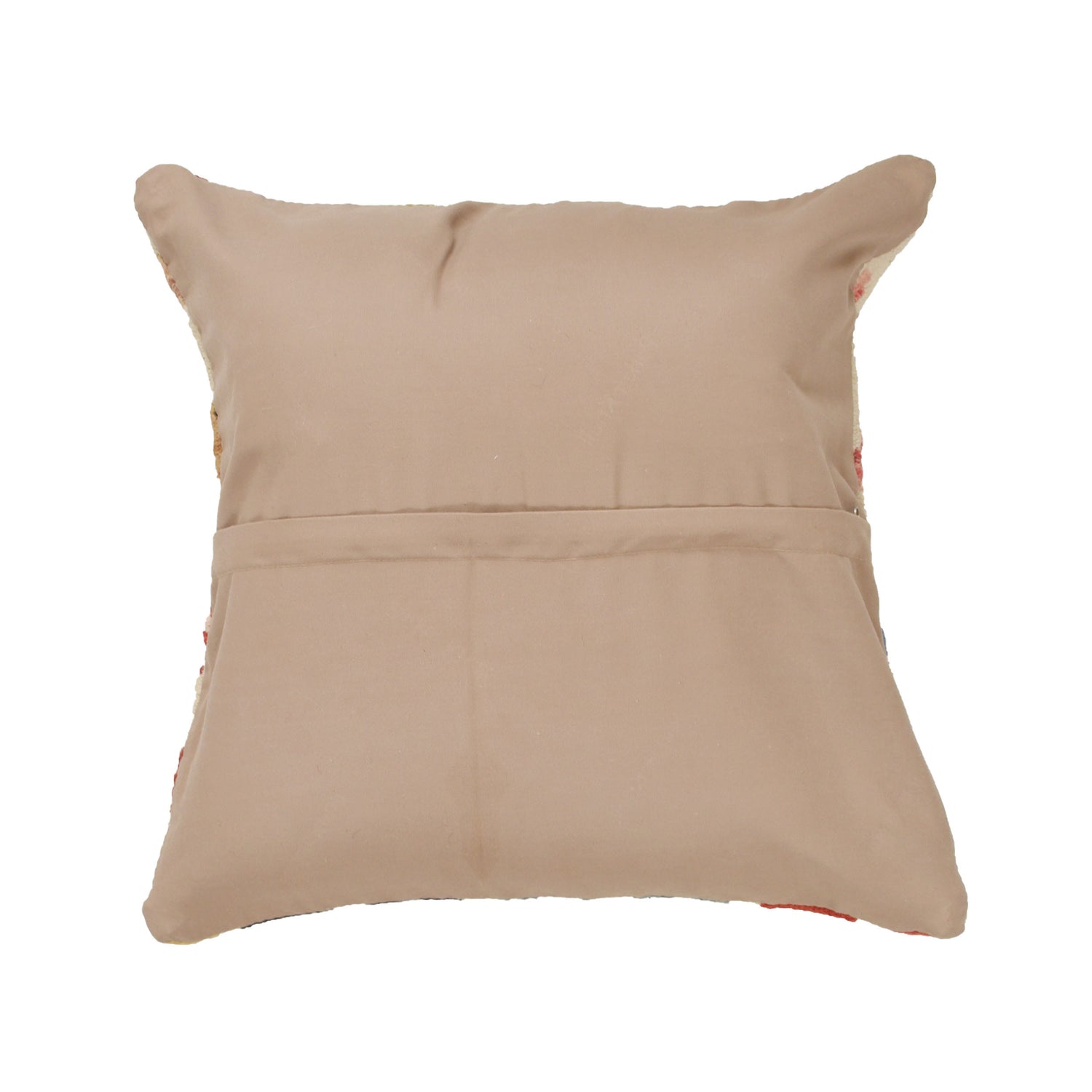 Square Size Kelim Cushion 1' 5" x 1' 5" ft / 44 x 44 cm - No. 25557