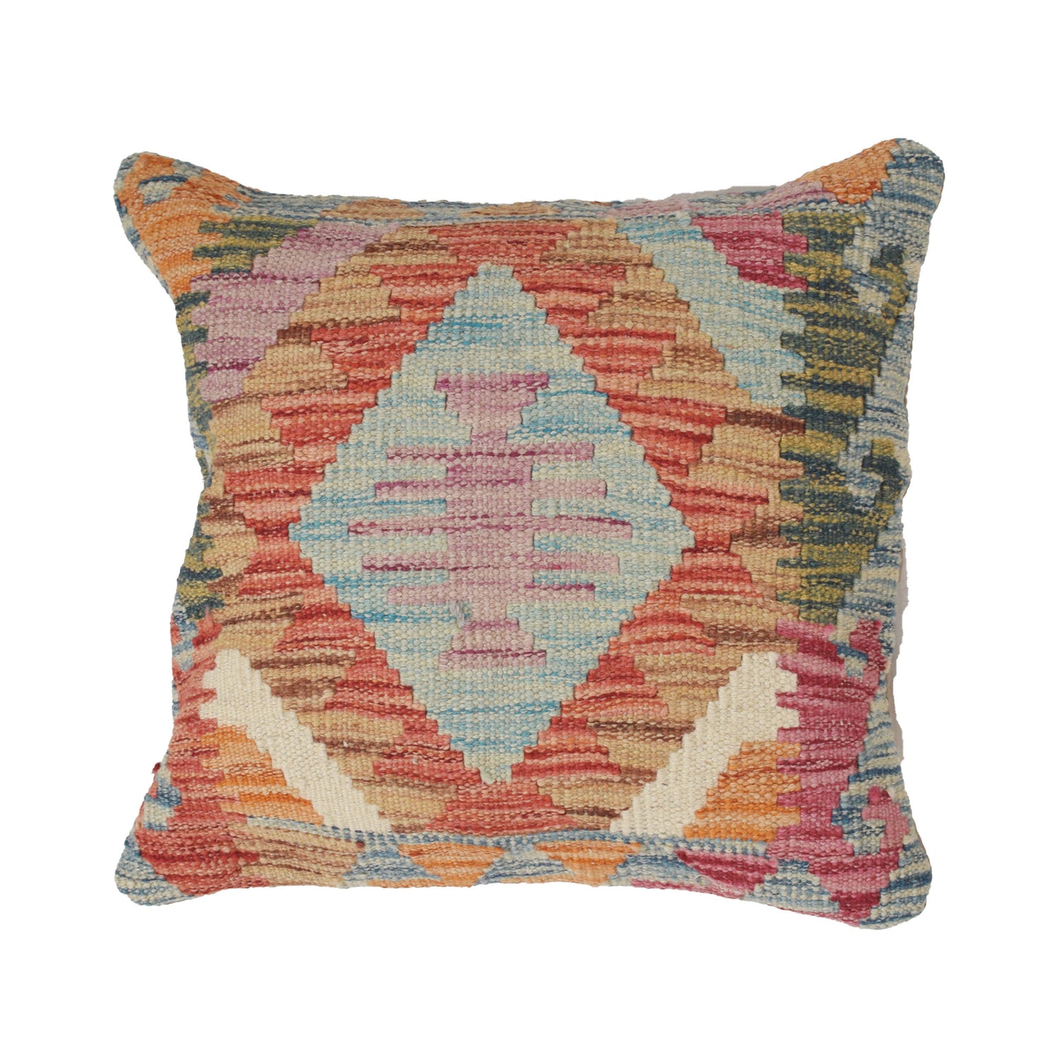 Afghan Kilim Cushion 1' 4" x 1' 4" ft / 41 x 41 cm - No. 25559