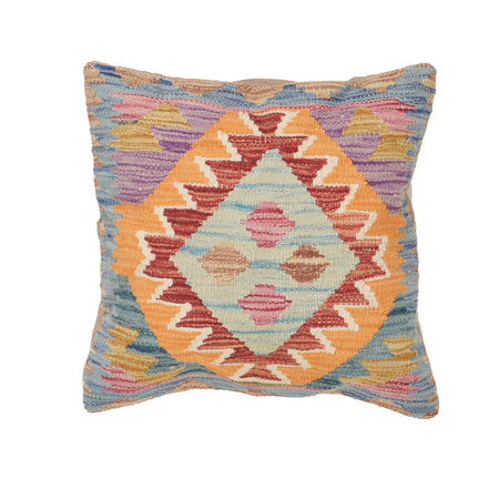 Hand Knotted Kilim Cushion 1' 5" x 1' 5" ft / 42 x 42 cm - No. 25564