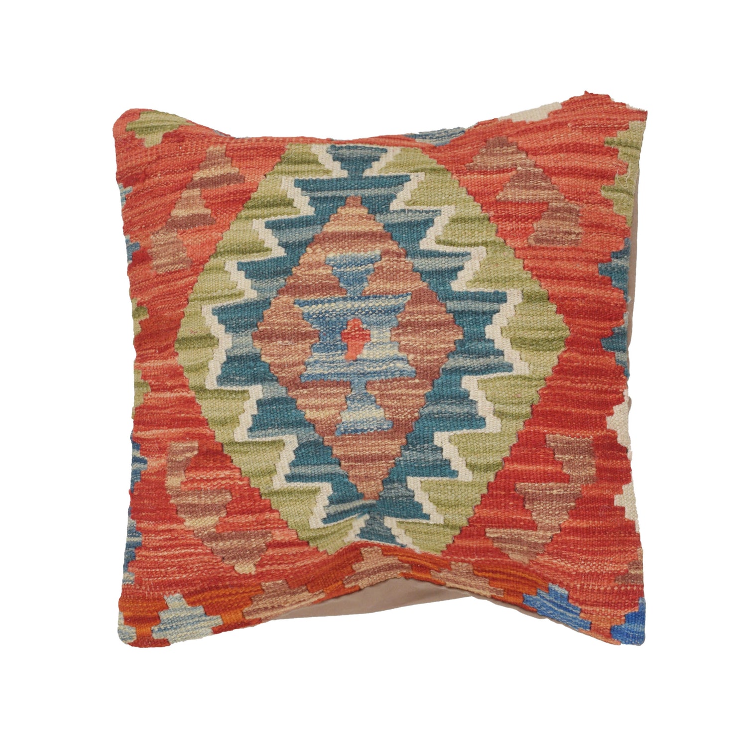 Afghan Kilim Cushion 1' 5" x 1' 5" ft / 44 x 44 cm - No. 25641