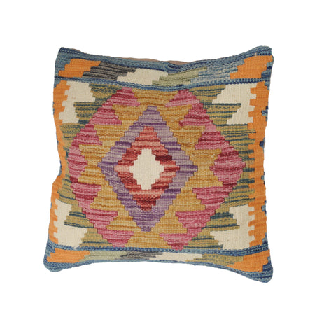 Turkish Design Kilim Cushion 1' 5" x 1' 5" ft / 43 x 43 cm - No. 25694