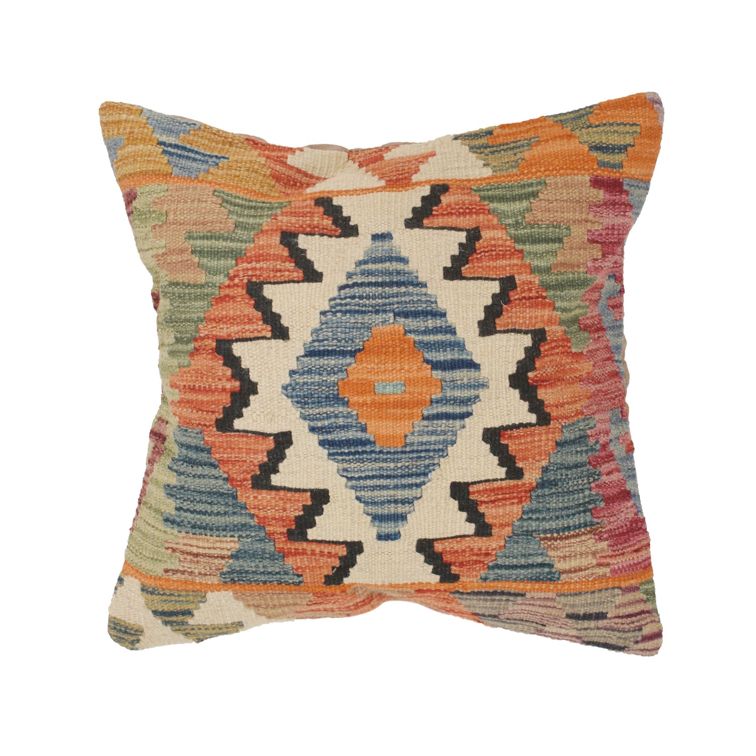 Handmade Kilim Cushion Covers 1' 6" x 1' 6" ft / 45 x 45 cm - No. 25735
