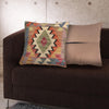 Turkish Style Kelim Cushion 1' 6" x 1' 6" ft / 45 x 46 cm - No. 25769