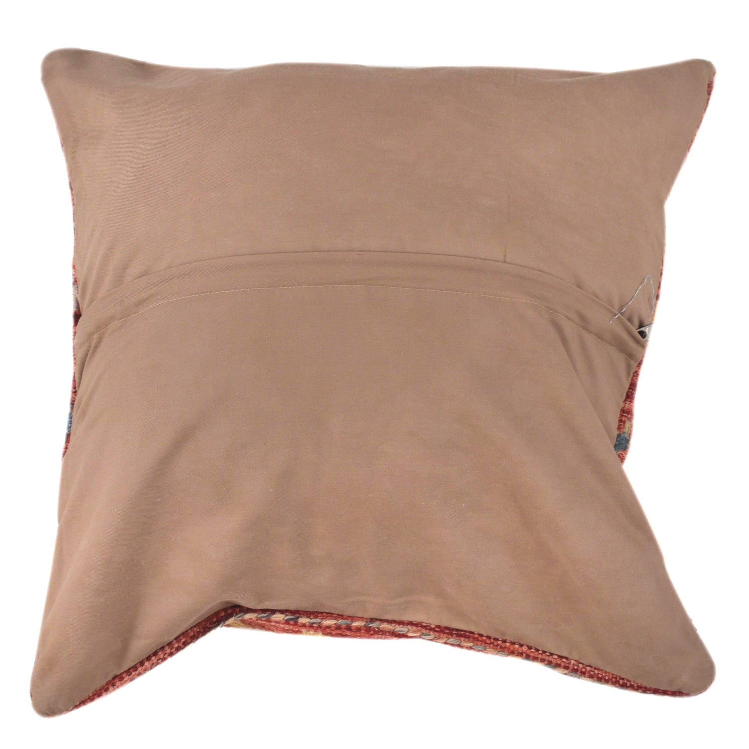 Square Size Kelim Cushion 1' 5" x 1' 6" ft / 44 x 45 cm - No. 25789