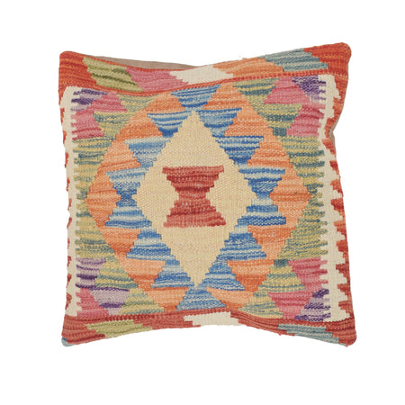 Turkish Style Kelim Cushion 1' 4" x 1' 4" ft / 41 x 41 cm - No. 25801