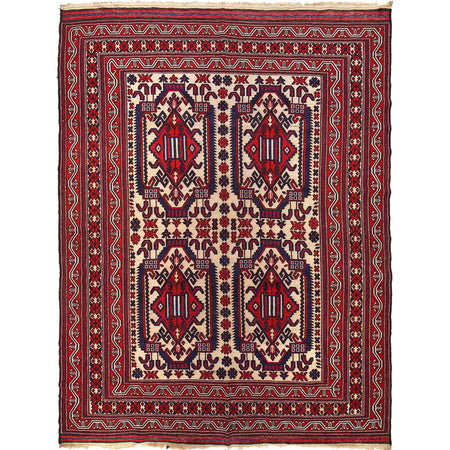 Afghan Saghari Kilim 7' 1" x 9' 7" ft / 215 x 292 cm - No. 2617