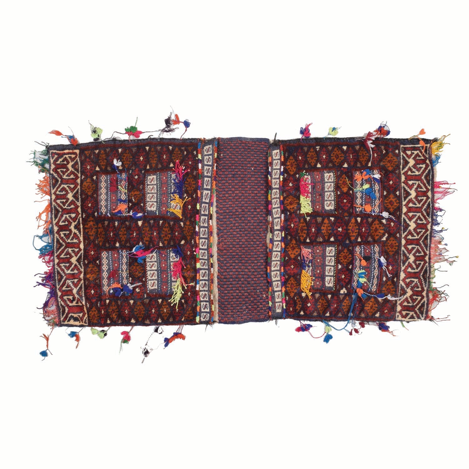 Afghan Baluch Saddle Bag Rug 1' 11" x 3' 10" ft / 58 x 117 cm - No. 2784