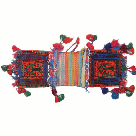 Tribal Baluch Saddle Bag Area Rug 0' 11" x 2' 8" ft / 27 x 81 cm - No. 2785