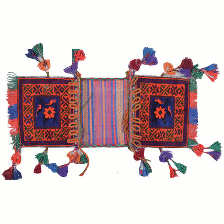 Tribal Baluch Saddle Bag Area Rug 1' 0" x 2' 6" ft / 31 x 77 cm - No. 2786