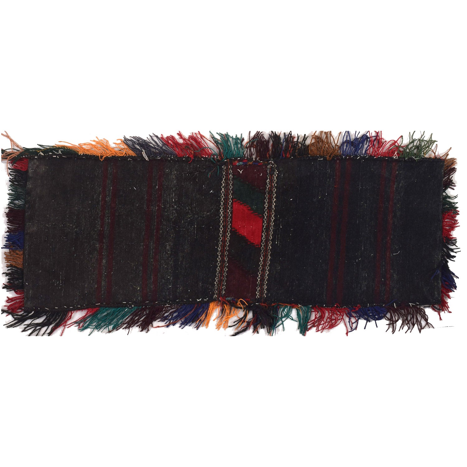 Afghan Baluch Saddle Bag Rug 1' 5" x 3' 10" ft / 42 x 117 cm - No. 2833