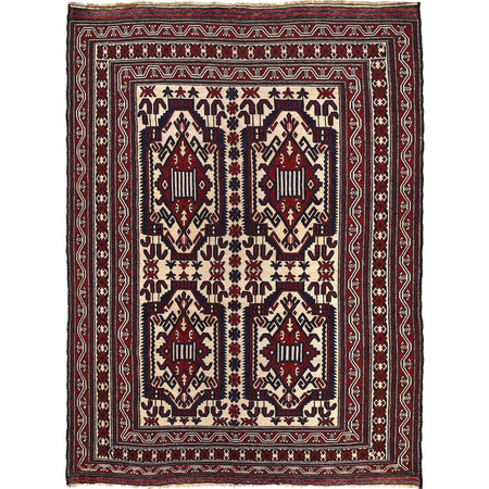 Afghan Saghari Kilim 6' 11" x 9' 6" ft / 212 x 289 cm - No. 2947