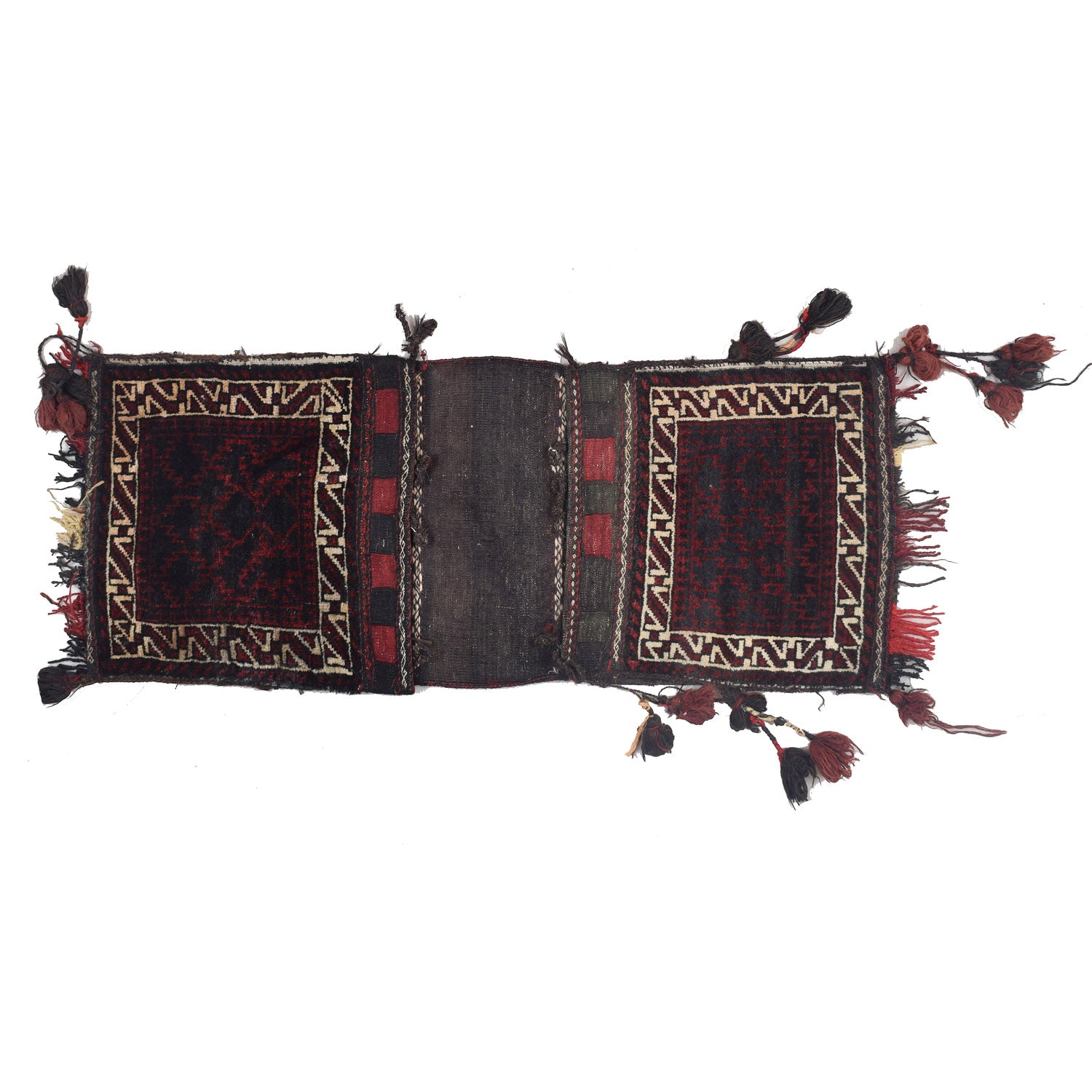Afghan Baluch Saddle Bag Rug 1' 10" x 3' 10" ft / 56 x 118 cm - No. 2871