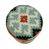 Kilim Round Ottoman Stool 1' 2" x 1' 5" ft / 35 x 43 cm - No. AL2