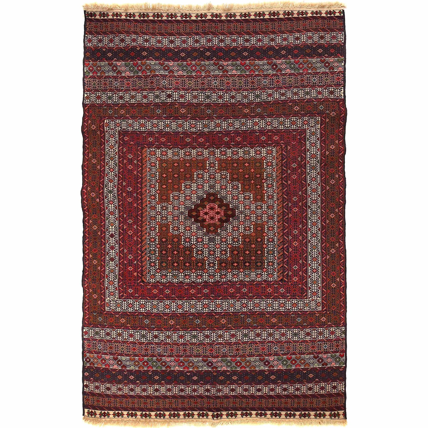 Handmade Maliki Kilim 4' 2" x 6' 7" ft / 126 x 200 cm - No. 3071