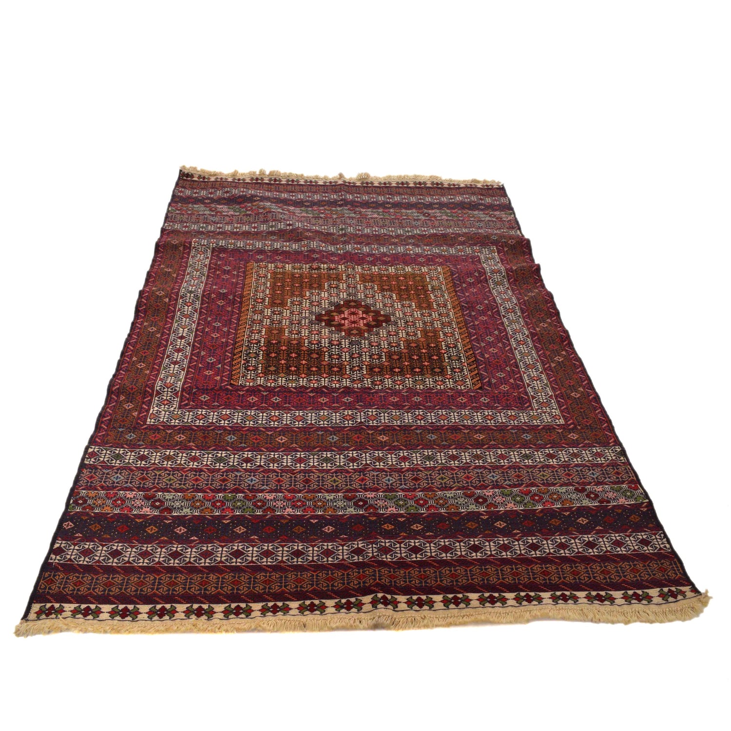 Handmade Maliki Kilim 4' 2" x 6' 7" ft / 126 x 200 cm - No. 3071