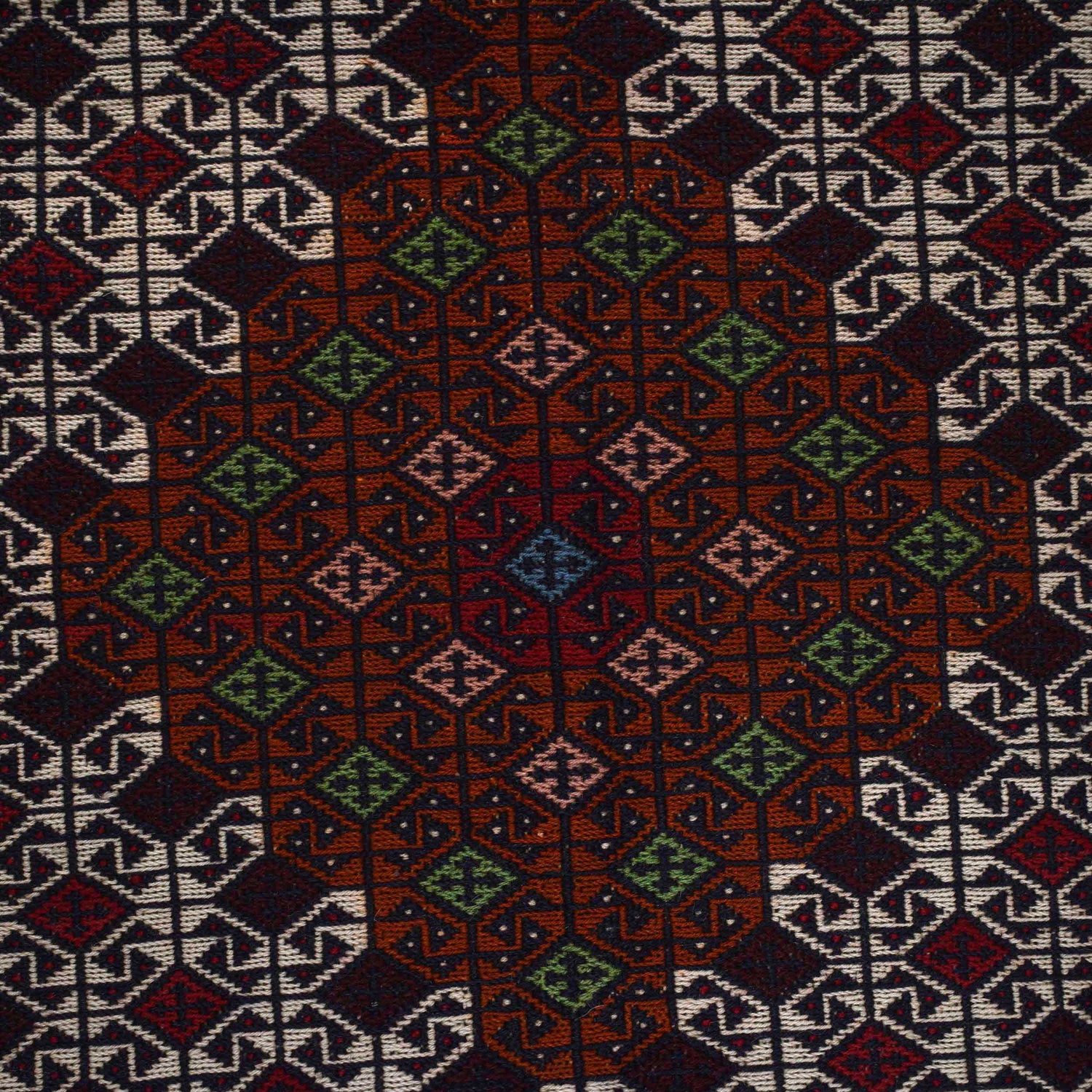 Hand Knotted Flat Weave Maliki Kilim 3' 6" x 5' 2" ft / 106 x 158 cm - No. 3072