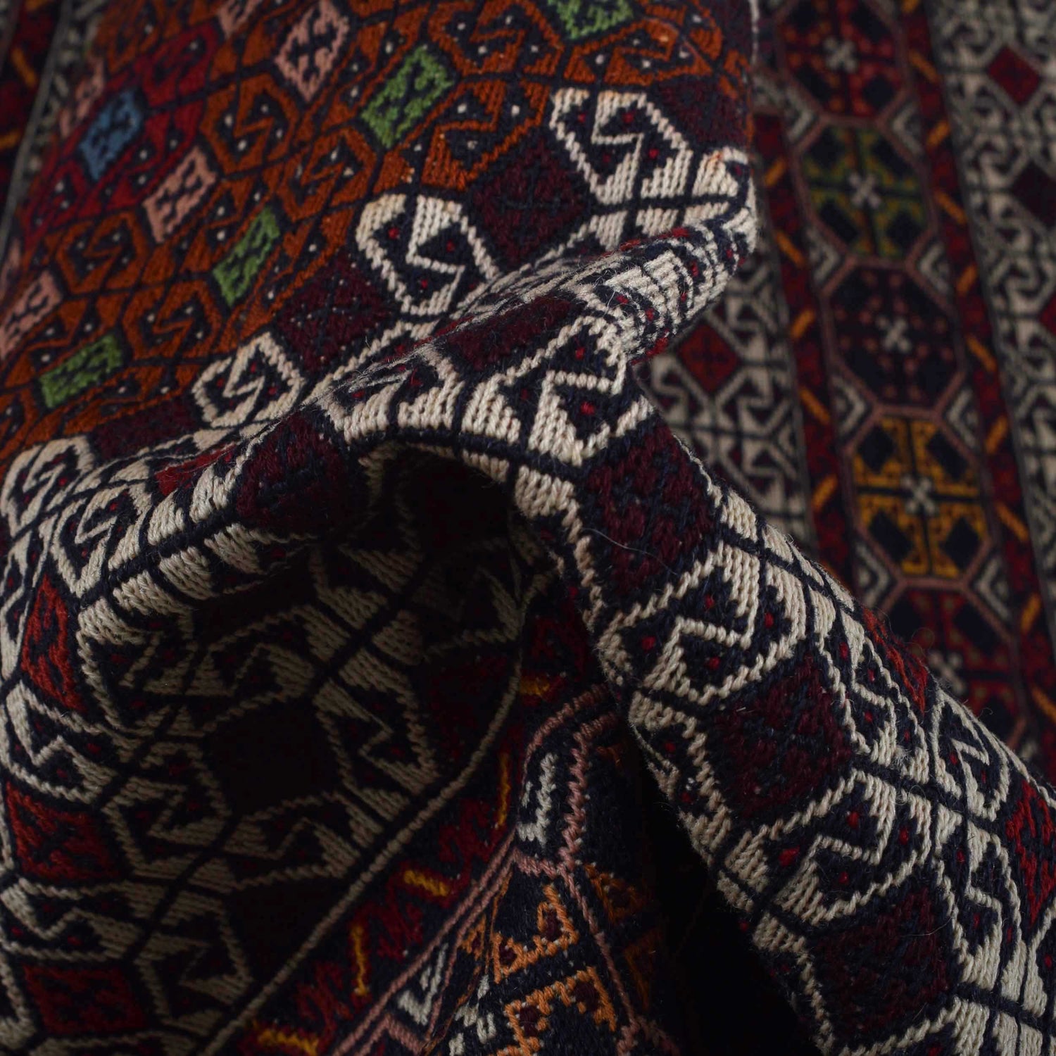 Hand Knotted Flat Weave Maliki Kilim 3' 6" x 5' 2" ft / 106 x 158 cm - No. 3072