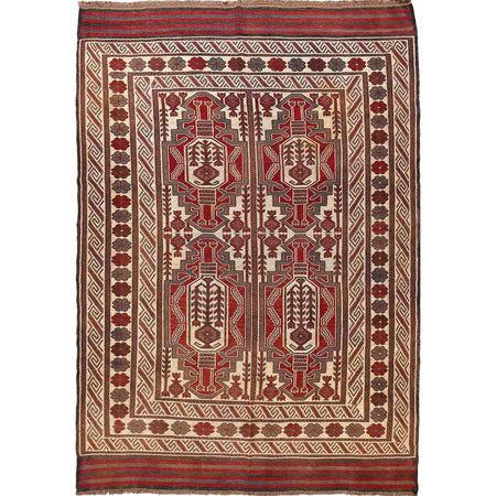 Afghan Saghari Kilim 6' 5" x 9' 2" ft / 196 x 280 cm - No. 3097