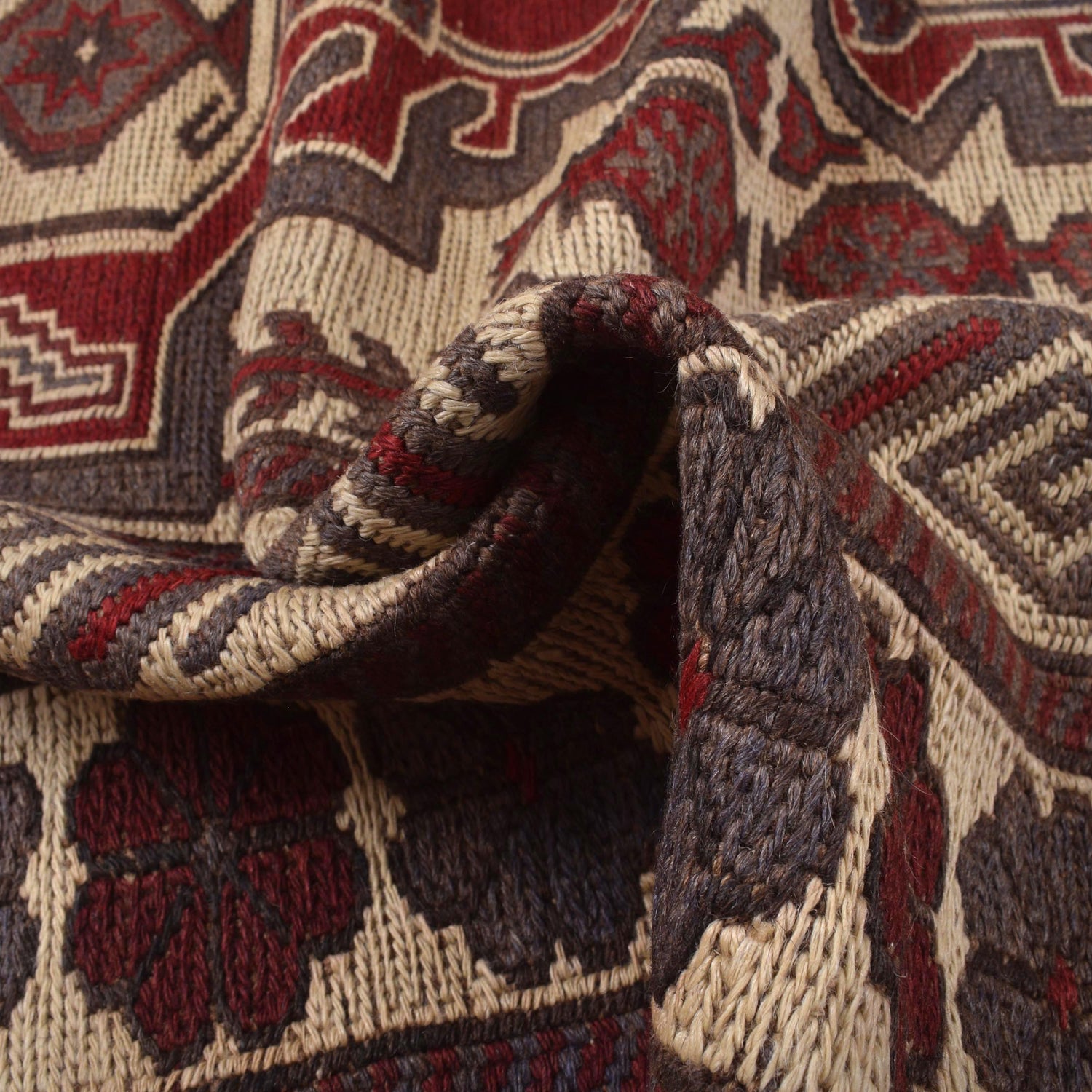Afghan Saghari Kilim 6' 5" x 9' 2" ft / 196 x 280 cm - No. 3097