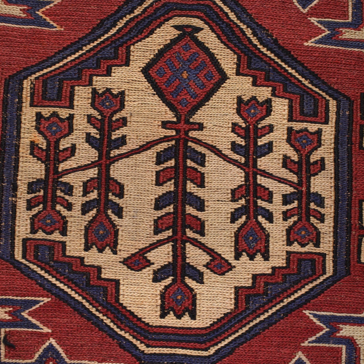 Hand Knotted Vintage Kilim 4' 7" x 6' 5" ft / 139 x 195 cm - No. 3103