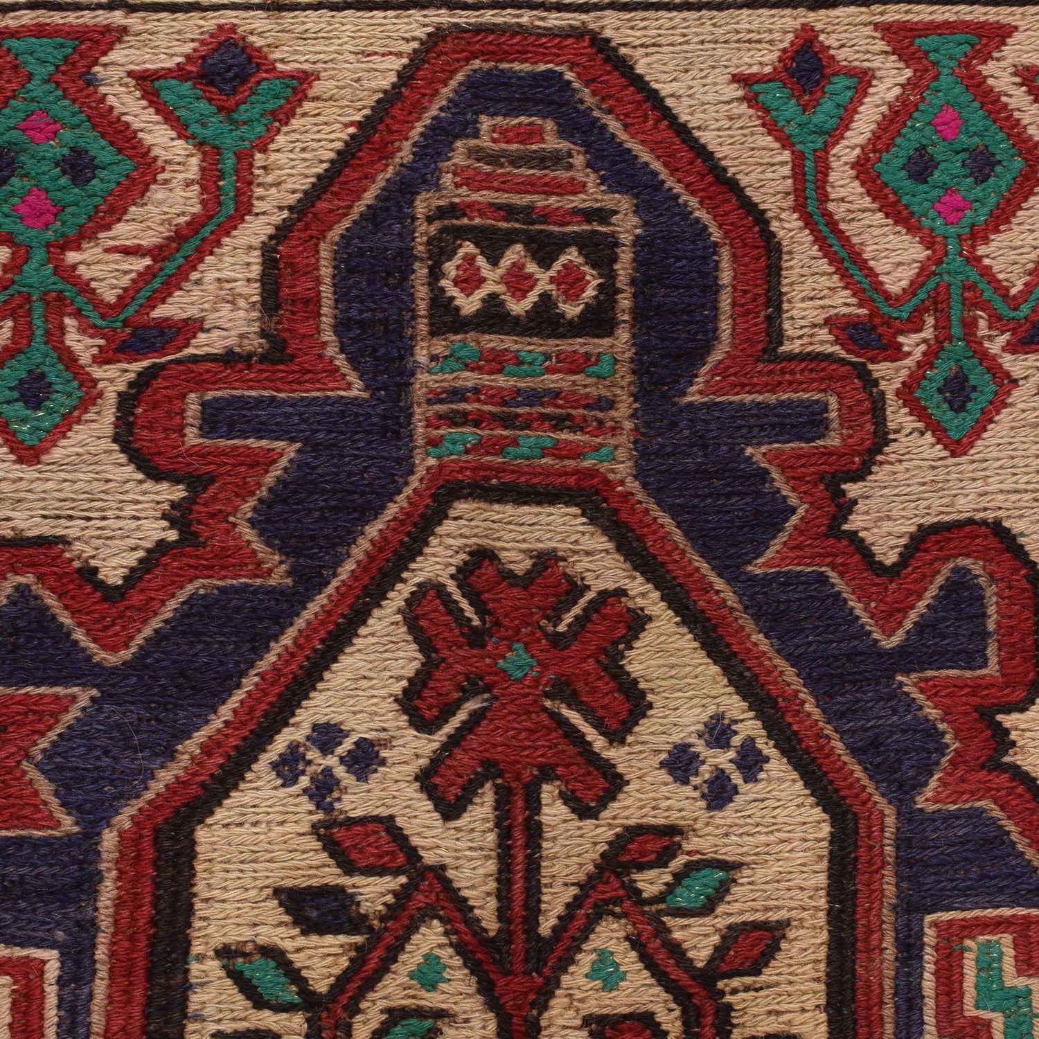 Handmade Flatweave Kilim 4' 6" x 6' 8" ft / 136 x 203 cm - No. 3202