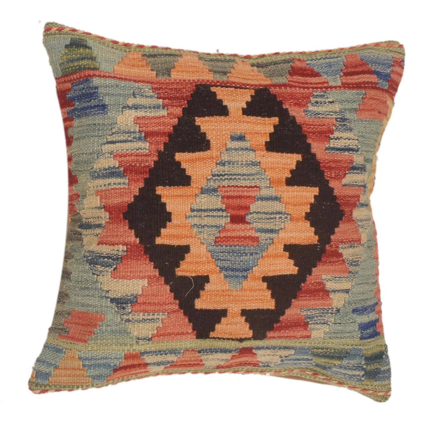 Kilim Cushion Cover 1' 7" x 1' 6" ft / 47 x 46 cm - No. 34468