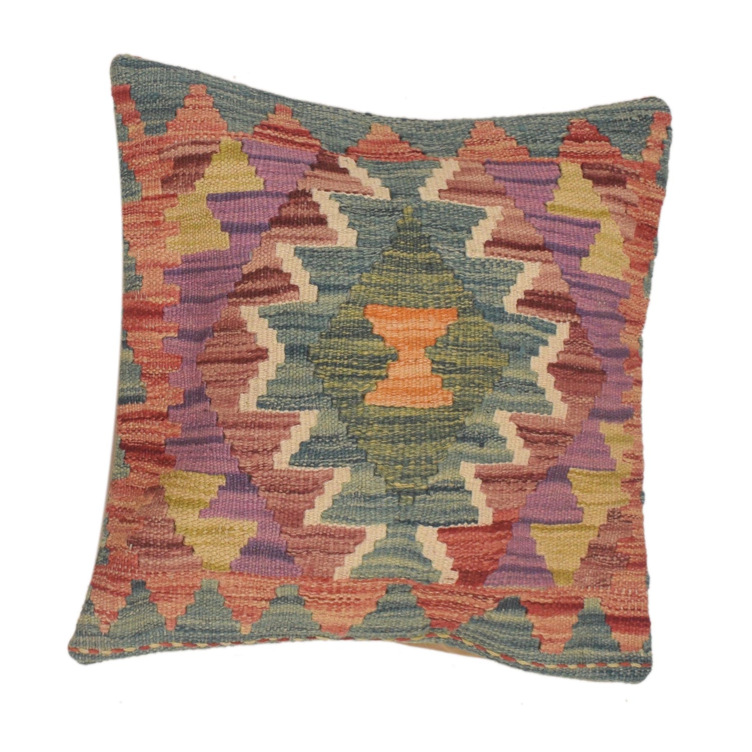 Turkish Design Kilim Cushion 1' 6" x 1' 6" ft / 45 x 45 cm - No. 34473