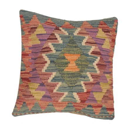Turkish Design Kilim Cushion 1' 6" x 1' 6" ft / 45 x 45 cm - No. 34473