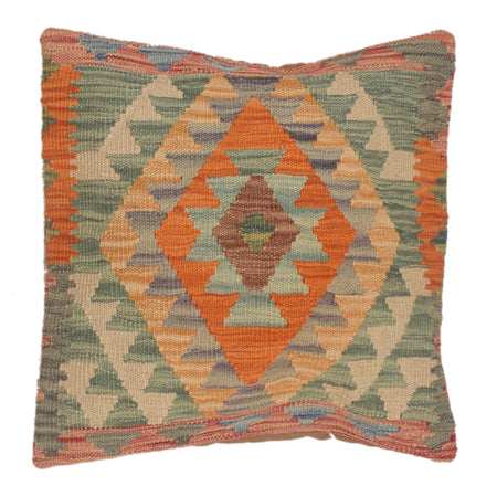 Turkish Style Kelim Cushion 1' 7" x 1' 7" ft / 47 x 47 cm - No. 34475