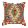 Square Size Kelim Cushion 1' 7" x 1' 7" ft / 47 x 47 cm - No. 34476