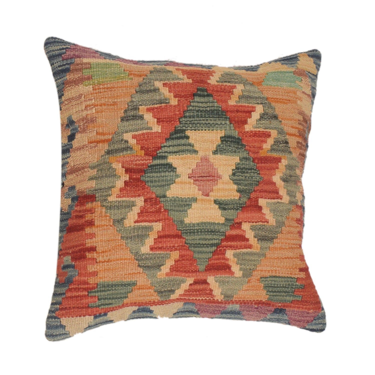 Handmade Kilim Cushion Covers 1' 6" x 1' 6" ft / 45 x 46 cm - No. 34482
