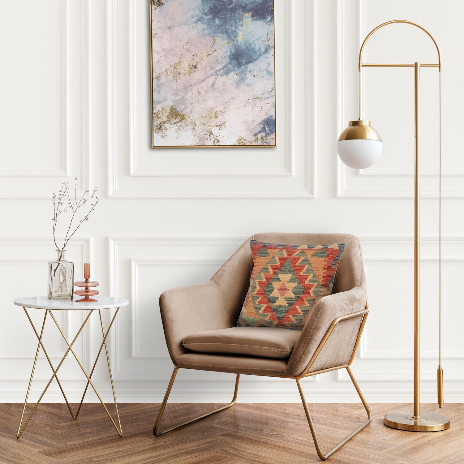 Handmade Kilim Cushion Covers 1' 6" x 1' 6" ft / 45 x 46 cm - No. 34482